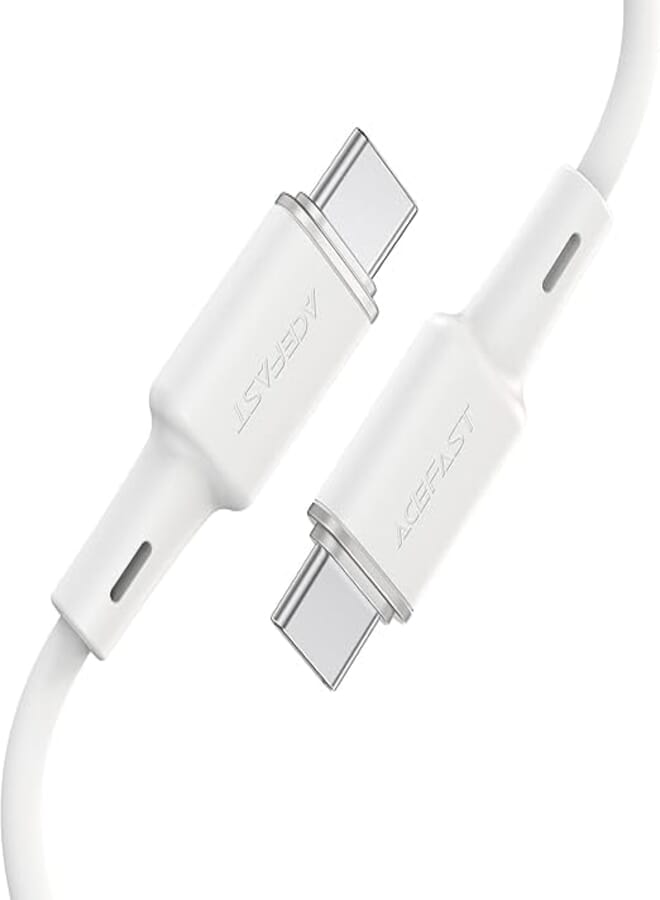 ACEFAST Silicone Zinc Alloy USB-C Data Cable (White)